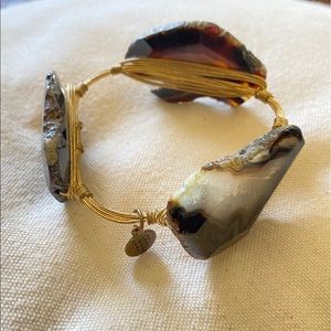 Bourbon and Boweties Black stone Bangel